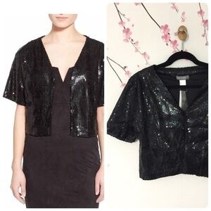 Brand new Sequins Caplet Top Black